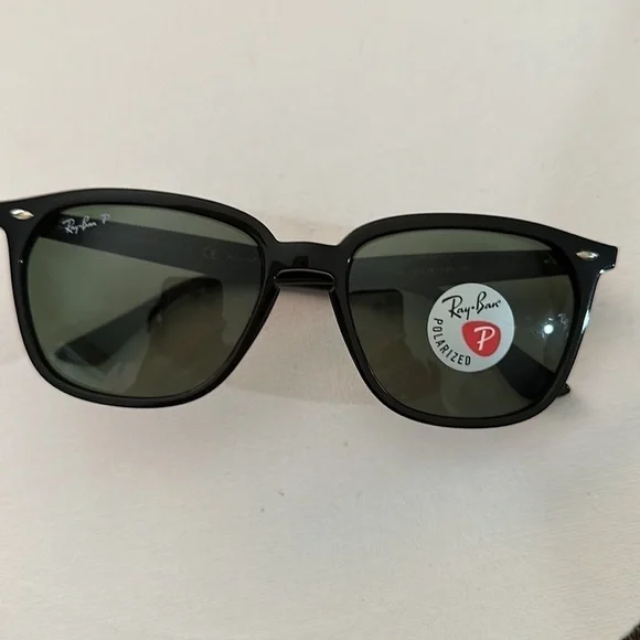 Ray Ban Polarized Unisex Sunglass RB436255-18-145 Black Square Authentic NEW